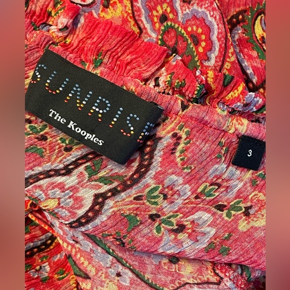 SUNRISE The Kooples Summer Blossom Red Tie Neck - Picture 6 of 6